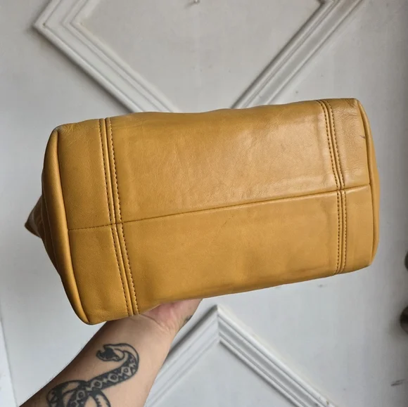 Vintage Coach Yellow Waverly Satchel 4133💛